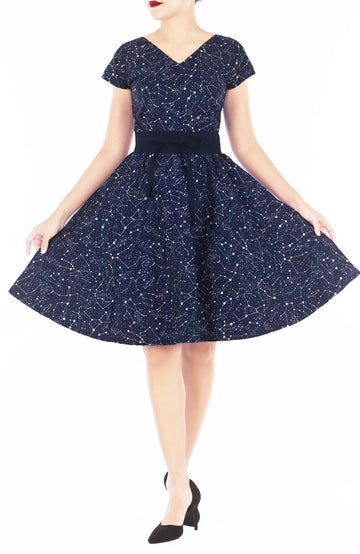 Moonlight Galaxy Eve Dress - Midnight Blue